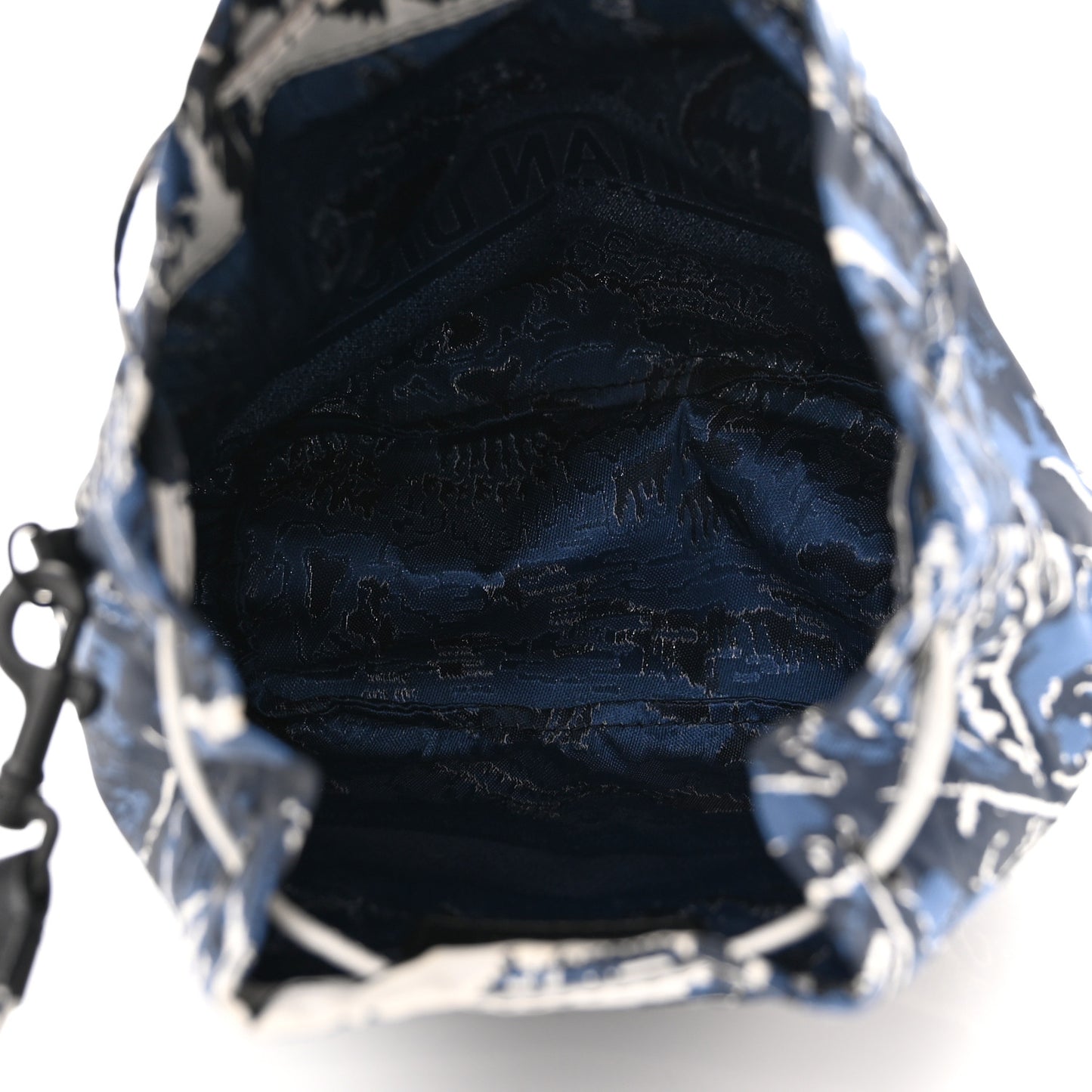 Technical Fabric Embroidered Palm Tree Toile De Jouy DiorTravel Pouch Blue