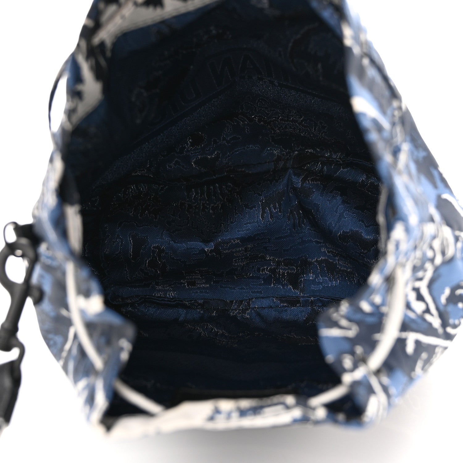 Christian Dior Technical Fabric Embroidered Palm Tree Toile De Jouy DiorTravel Pouch Blue 5 of 12