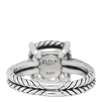 David Yurman Sterling Silver Diamond Black Onyx 9mm Chatelaine Pave Bezel Ring 53 6.5 3 of 4