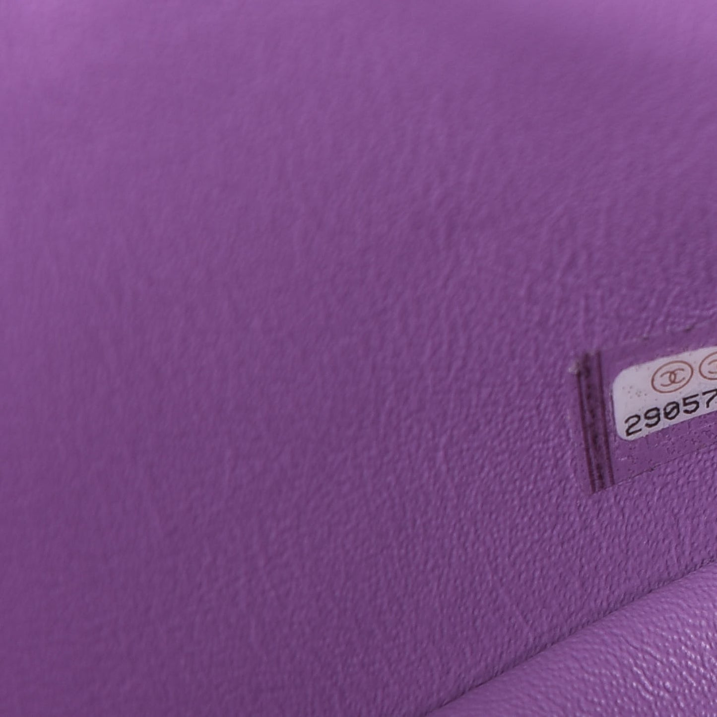 Lambskin Quilted Mini Rectangular Flap Purple