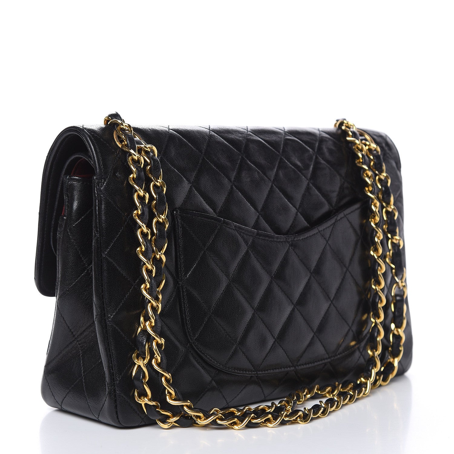 Chanel Lambskin Quilted Medium Double Flap Black 3 of 12