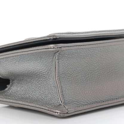 Christian Dior Metallic Grained Calfskin Baby Diorama Flap Bag Grey 8 of 10