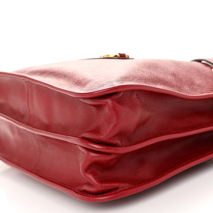 Gucci Patent Calfskin Medium Horsebit 1955 Tote Bag New Cherry Red 10 of 11