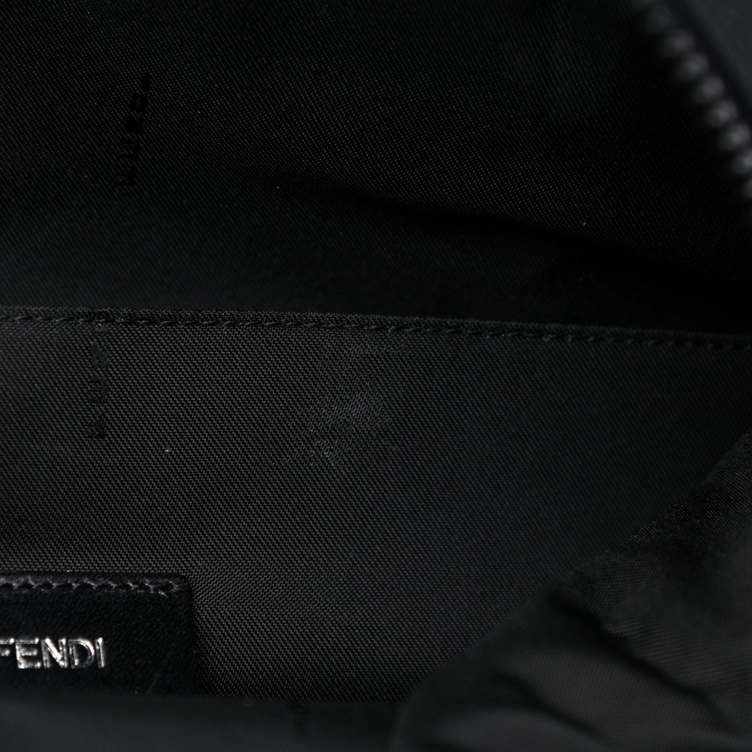 Fendi Nylon Stamp Patch Cross Strap Backpack Black Maya 11 of 17