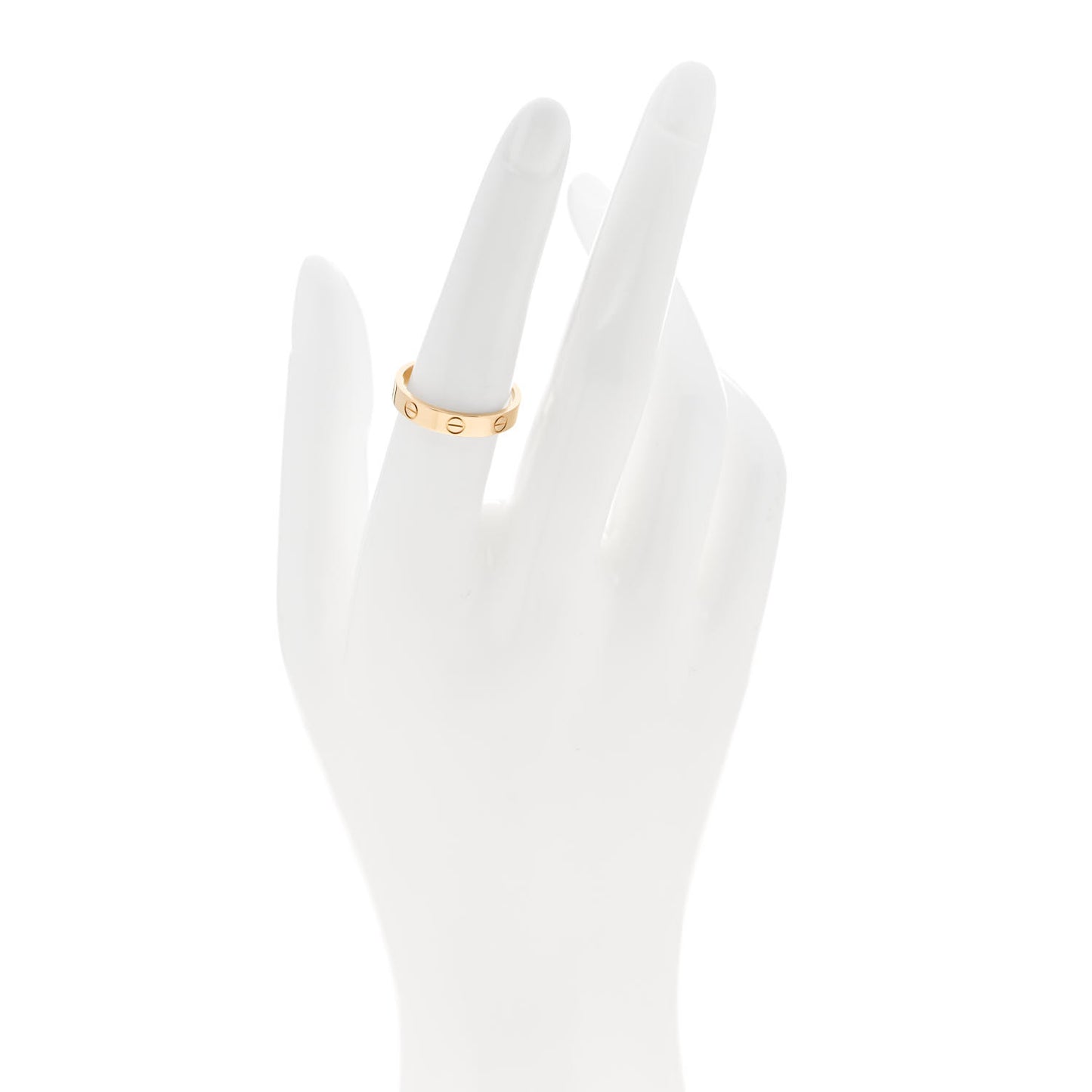 18K Yellow Gold 3.5mm LOVE Wedding Band Ring 54 6.75