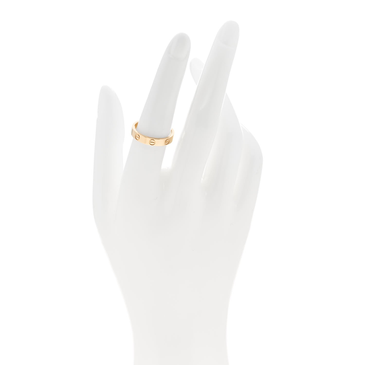 Cartier 18K Yellow Gold 3.5mm LOVE Wedding Band Ring 54 6.75 2 of 5