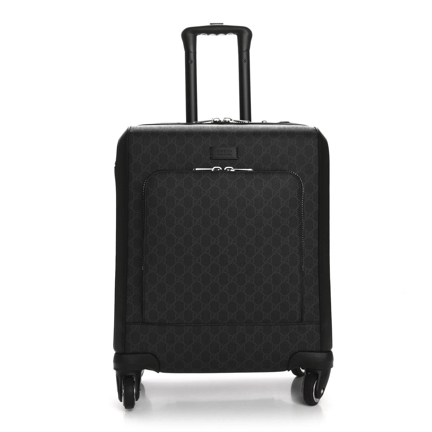 GG Supreme Monogram Gran Turismo Suitcase Black Grey