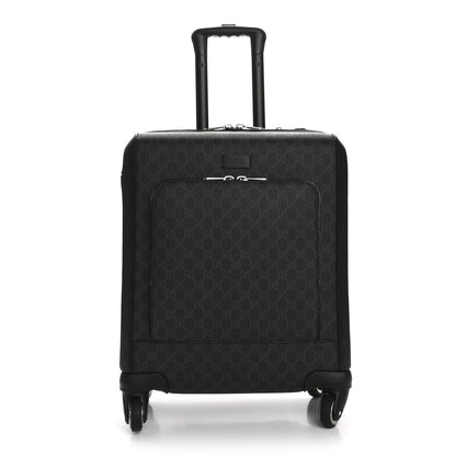 Gucci GG Supreme Monogram Gran Turismo Suitcase Black Grey 1 of 13