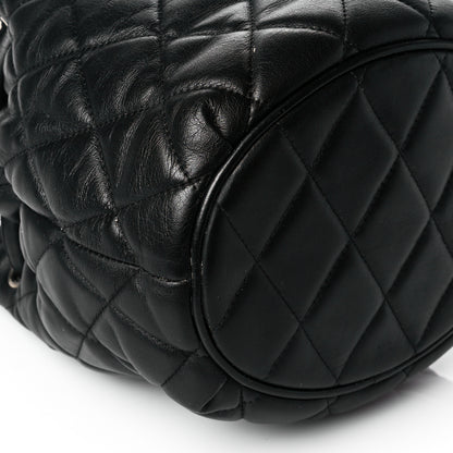 Balenciaga Nappa Calfskin Quilted Touch B Bucket Bag Black 8 of 9