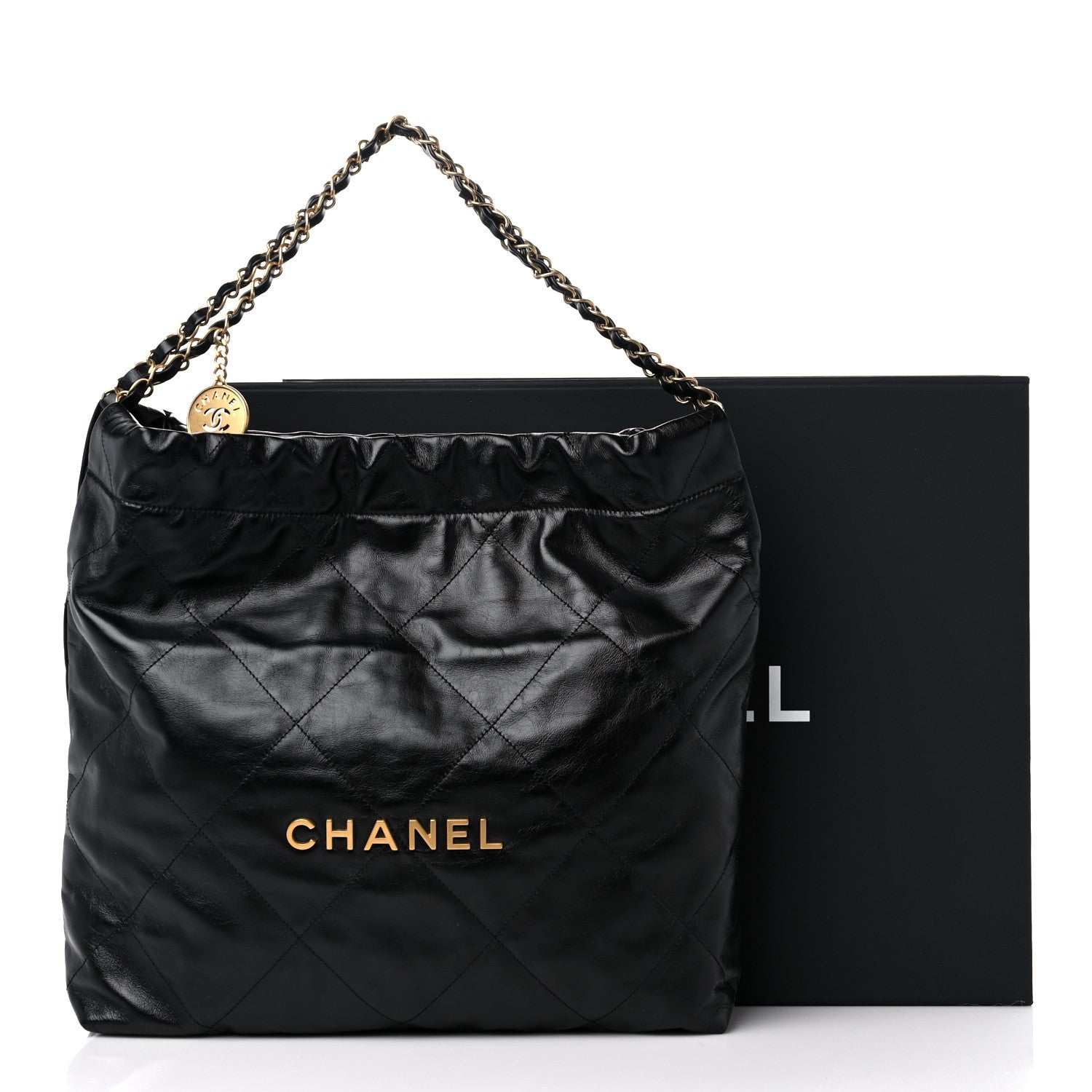 Chanel Shiny Calfskin Quilted Chanel 22 Black 11 of 11