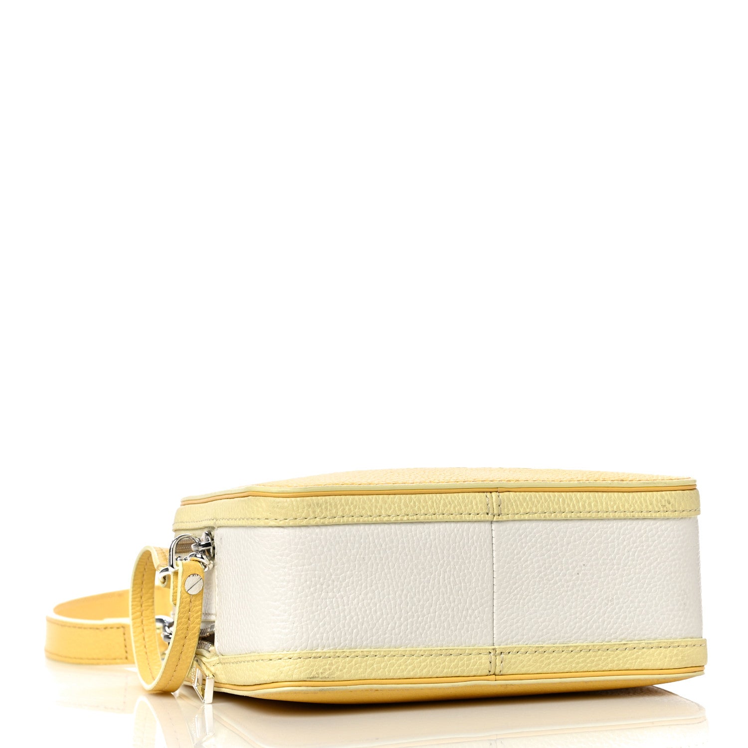 Marc Jacobs Calfskin Mini The Textured Box Bag Yellow White 4 of 17