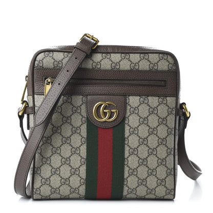 Gucci GG Supreme Monogram Web Small Ophidia Messenger Bag Brown 1 of 10