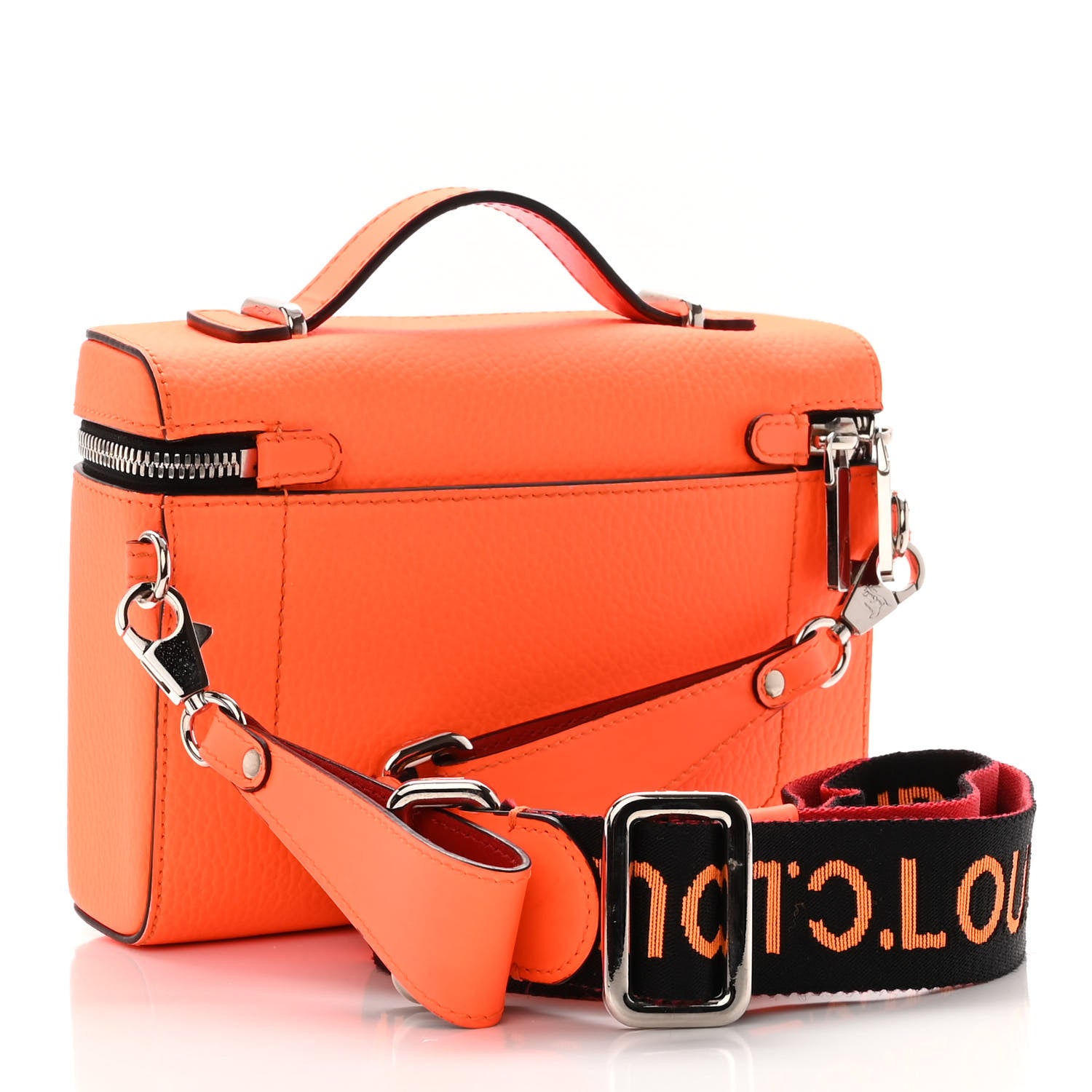 Christian Louboutin Calfskin Kypipouch Small Top Handle Messenger Bag Orange 3 of 9