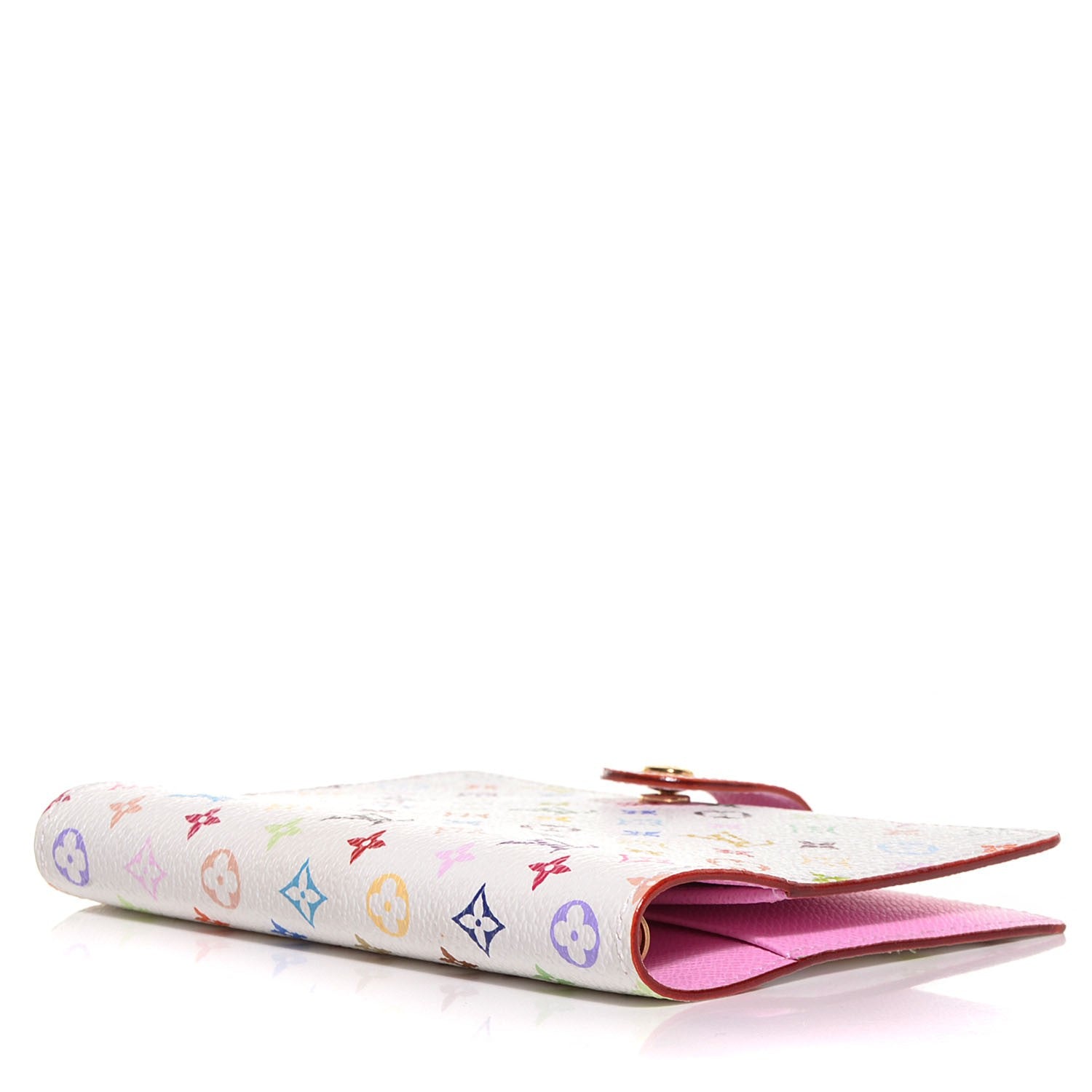 Louis Vuitton Monogram Multicolor Small Ring Agenda Cover White Litchi 4 of 8