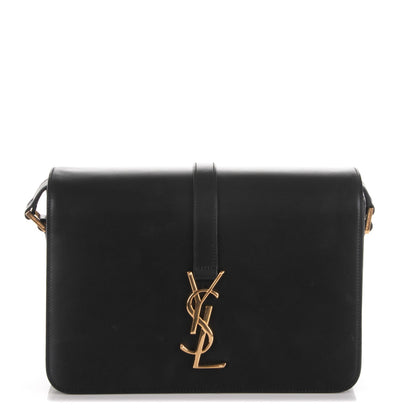 Saint Laurent Smooth Calfskin Medium Classic Monogram Universite Bag Black 1 of 6