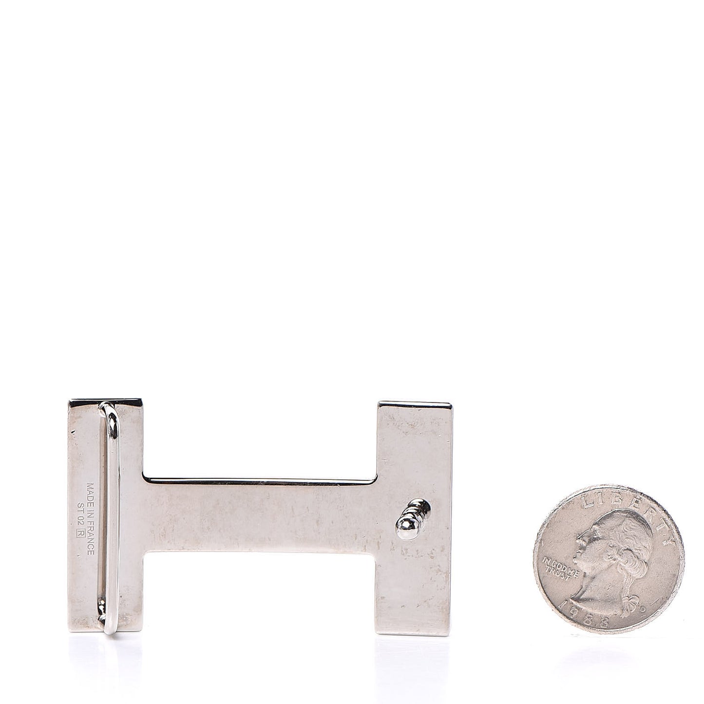 Enamel Quizz H Belt Buckle Bleu Horizon