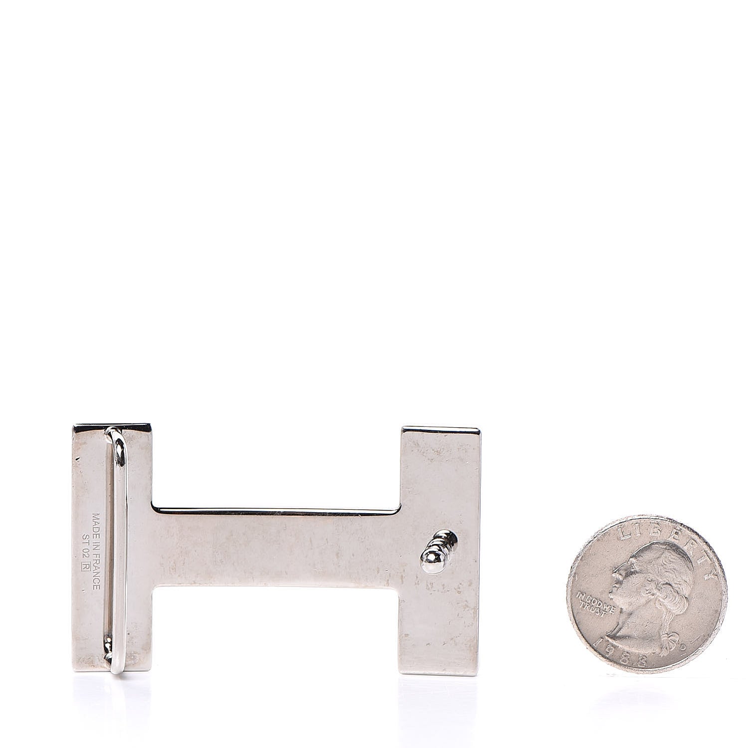 Hermes Enamel Quizz H Belt Buckle Bleu Horizon 2 of 5