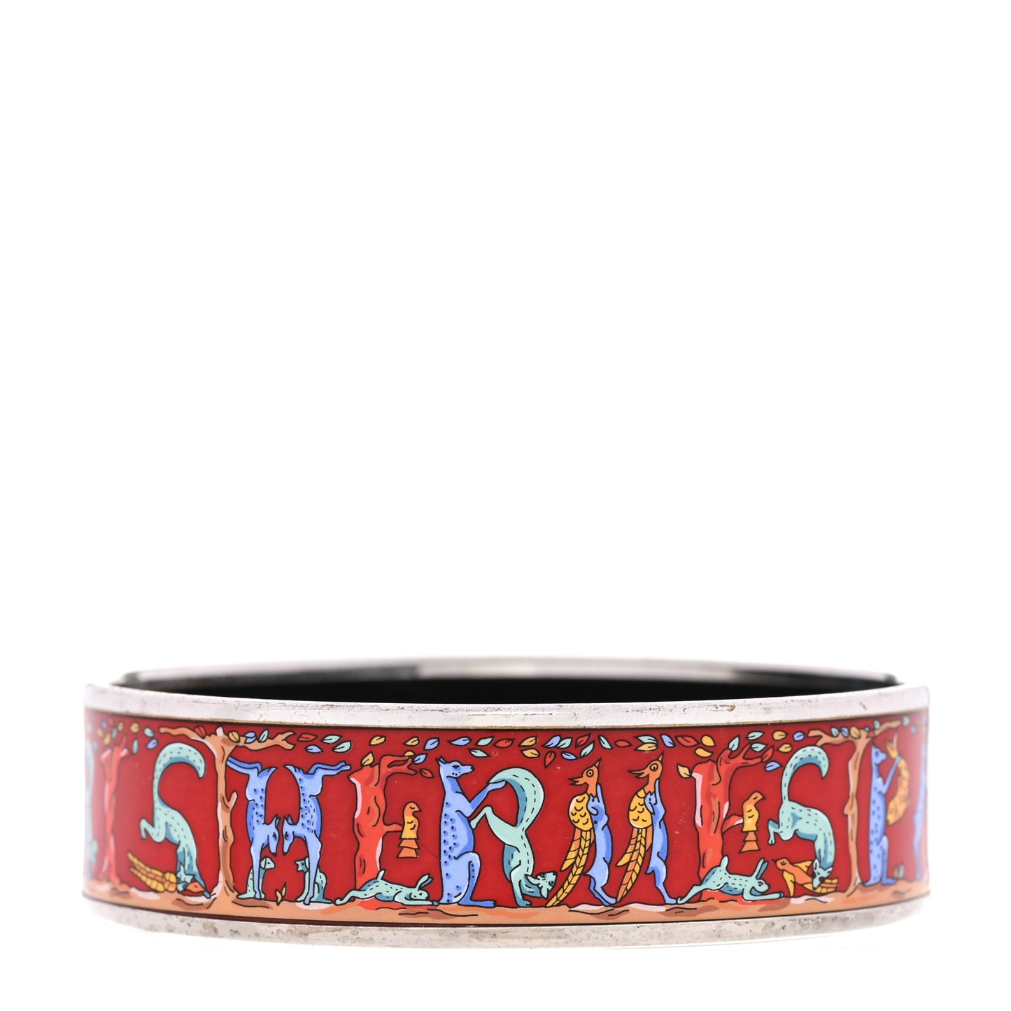 Enamel Printed Alphabet Animaux Medium Bracelet 70