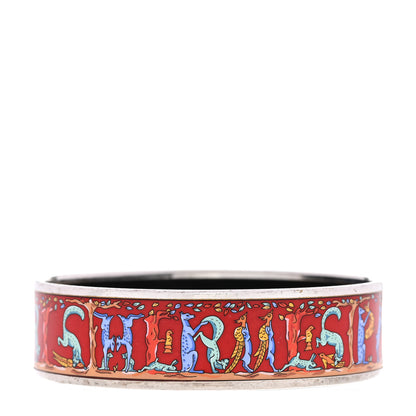Hermes Enamel Printed Alphabet Animaux Medium Bracelet 70 3 of 6