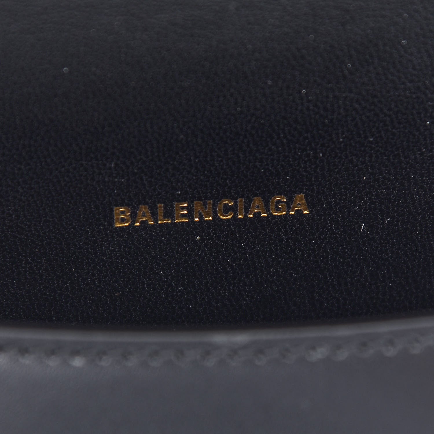 Balenciaga Shiny Box Calfskin Hourglass Top Handle Bag XS Black 6 of 9