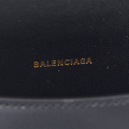 Balenciaga Shiny Box Calfskin Hourglass Top Handle Bag XS Black 6 of 9