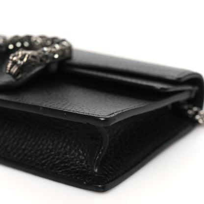 Gucci Calfskin Super Mini Dionysus Shoulder Bag Black 9 of 9