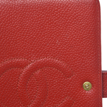 Chanel Caviar CC Small Ring Agenda Planner Red 10 of 11