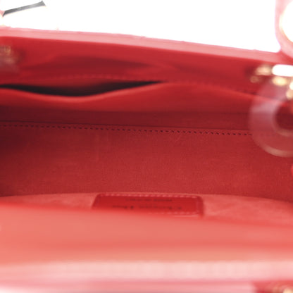 Christian Dior Patent Cannage Small Lady Dior Red 5 of 10