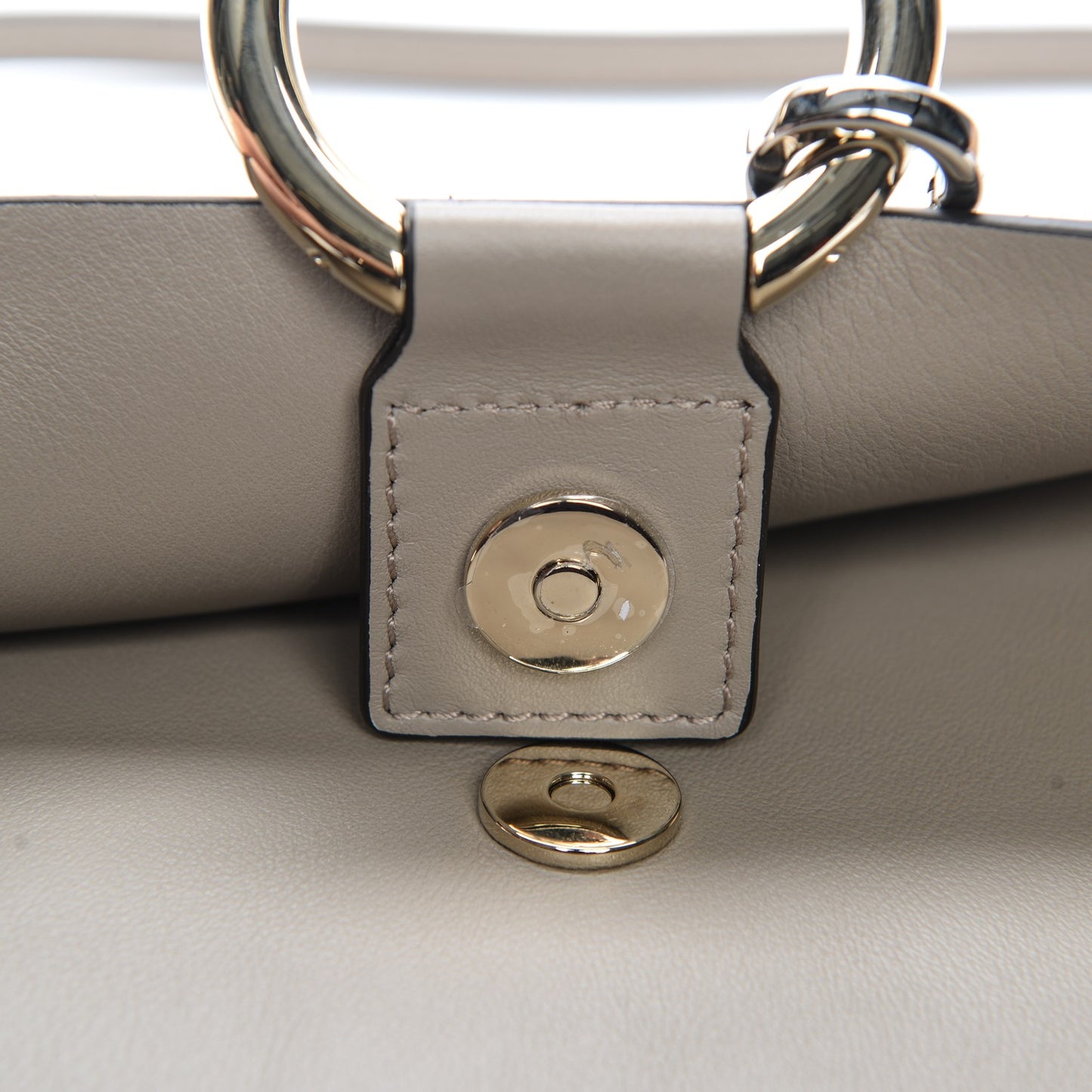 Calfskin Suede Medium Faye Shoulder Bag Motty Grey
