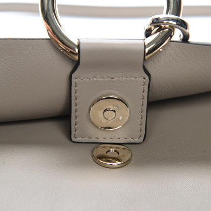 Chloe Calfskin Suede Medium Faye Shoulder Bag Motty Grey 14 of 14
