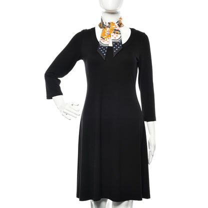 Hermes Silk Brides de Gala Love Twilly Creme Vieil Or Black 2 of 6