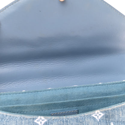 Louis Vuitton Embroidered Monogram Denim New Wave Chain MM 7 of 9