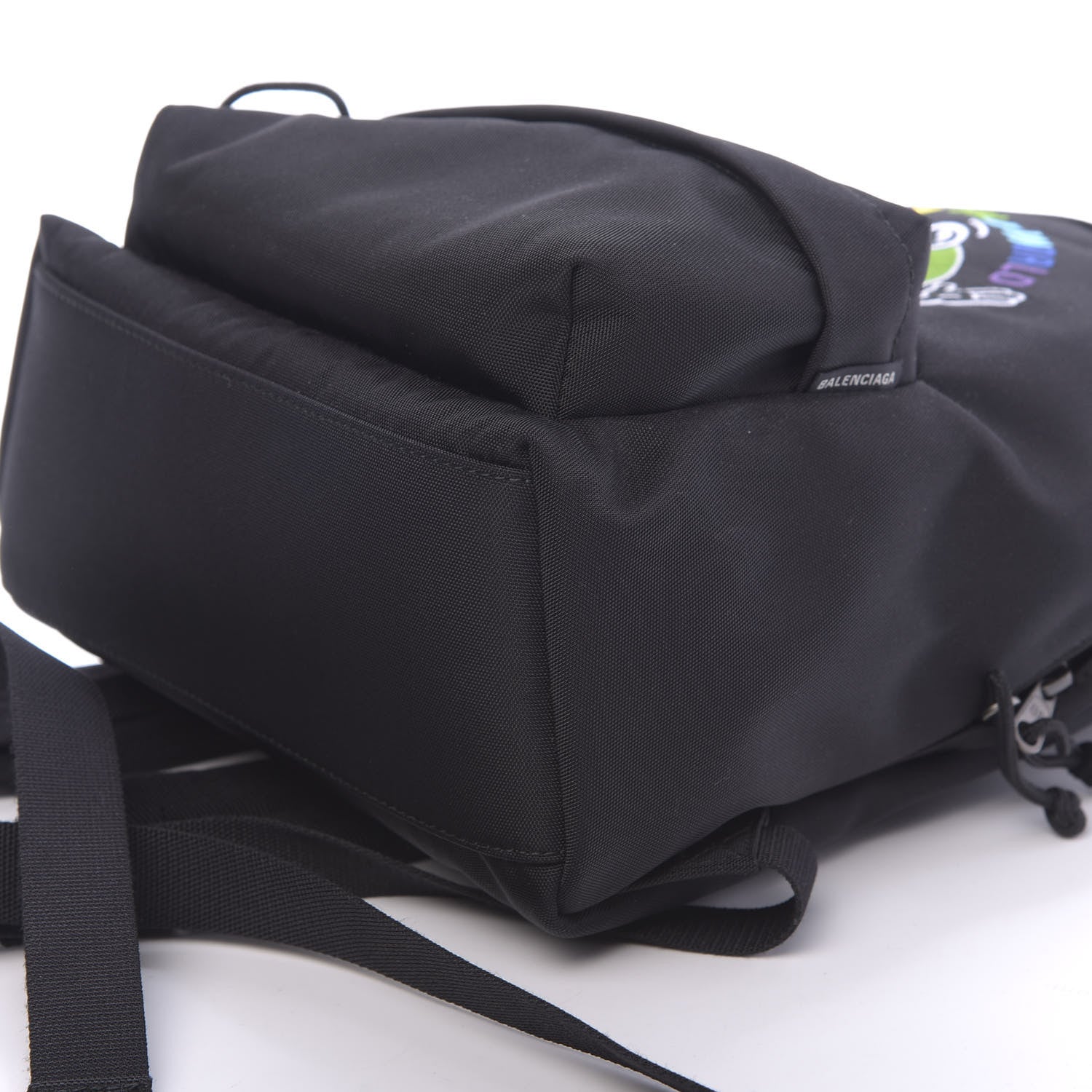 Balenciaga Nylon Embroidered You Are The World Explorer Backpack S Black 8 of 9