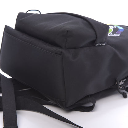 Balenciaga Nylon Embroidered You Are The World Explorer Backpack S Black 8 of 9