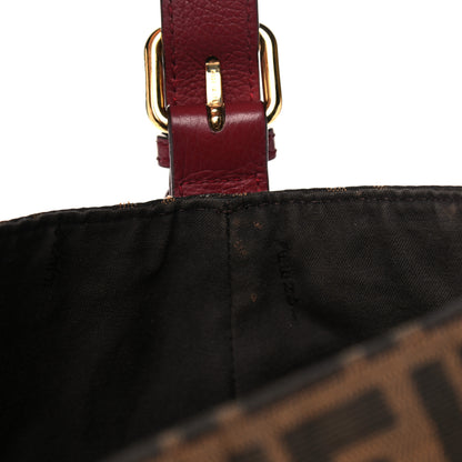 Fendi Zucca Vitello Artic Small Hobo Tobacco Castagna 20 of 22