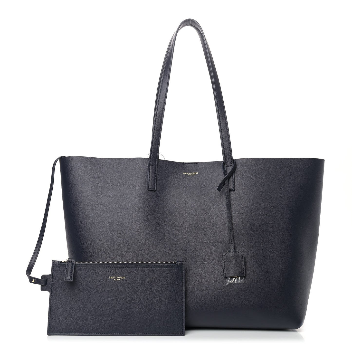Calfskin Large Shopping Tote Deep Marine