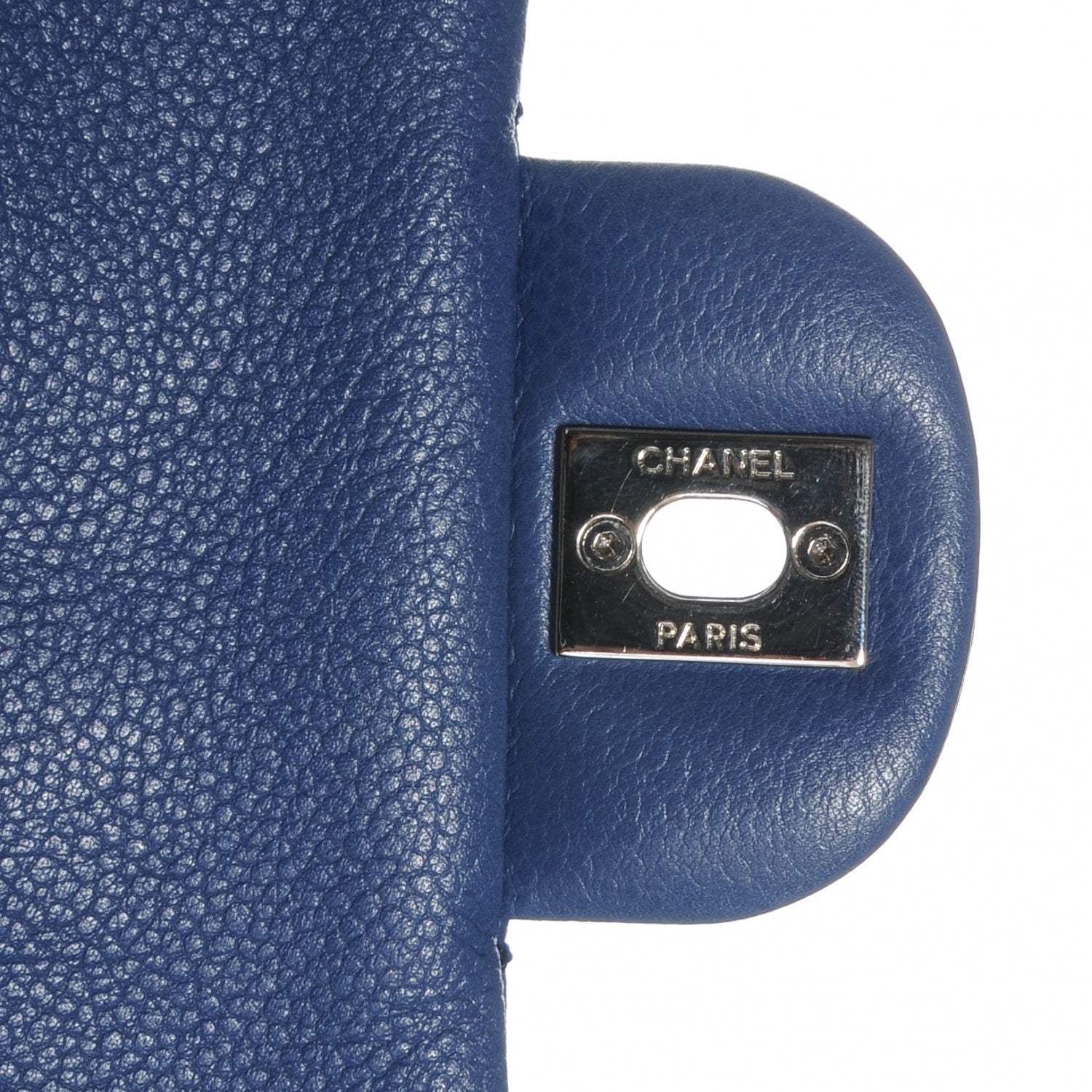 Chanel Washed Caviar Medium Double Flap Blue 5 of 8
