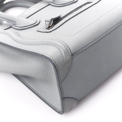 Celine Drummed Calfskin Nano Luggage Pearl Blue 9 of 10