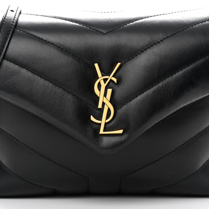 Saint Laurent Calfskin Y Quilted Monogram Toy Loulou Crossbody Bag Black 8 of 12