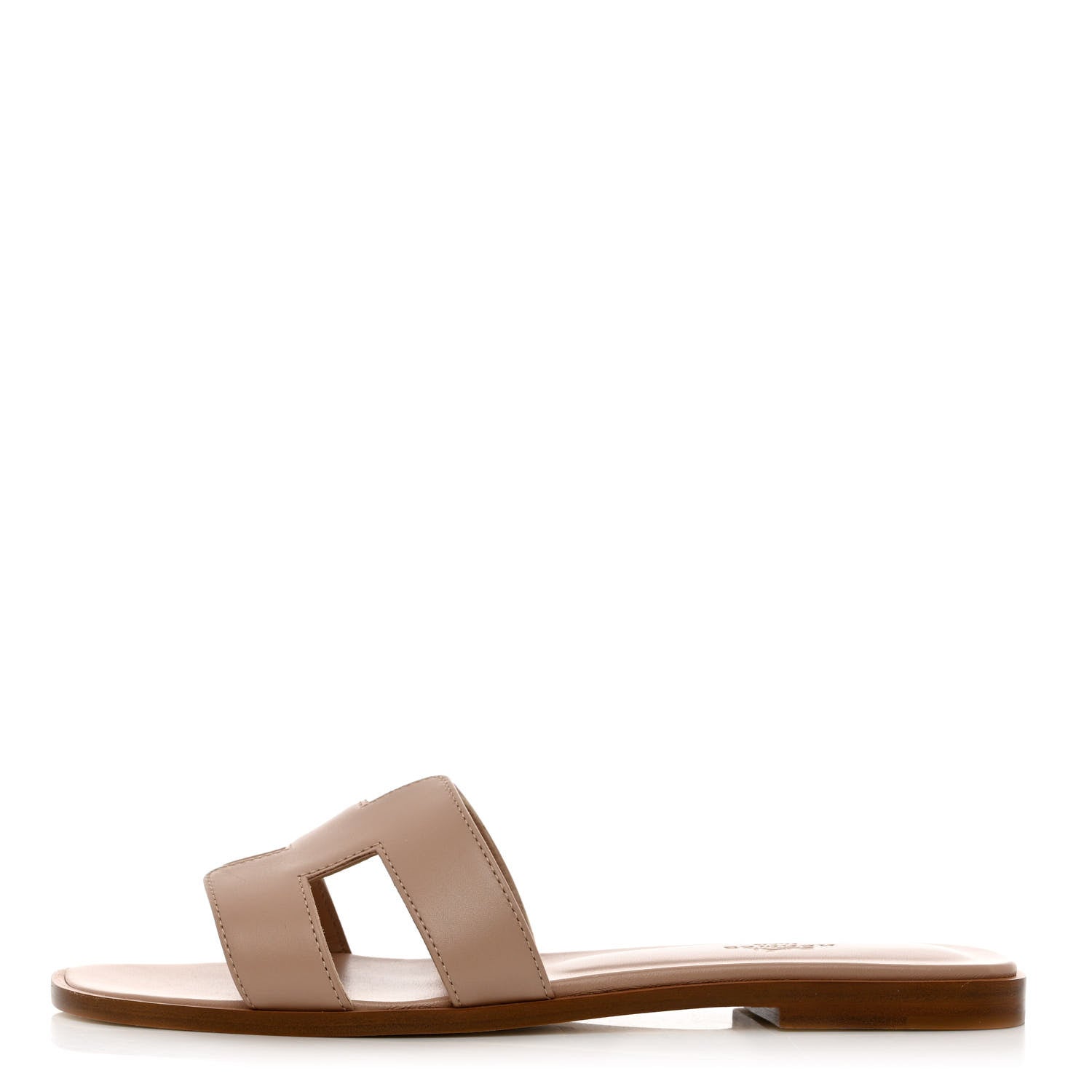 Hermes Box Calfskin Oran Sandals 39 Bois De Santal 1 of 9