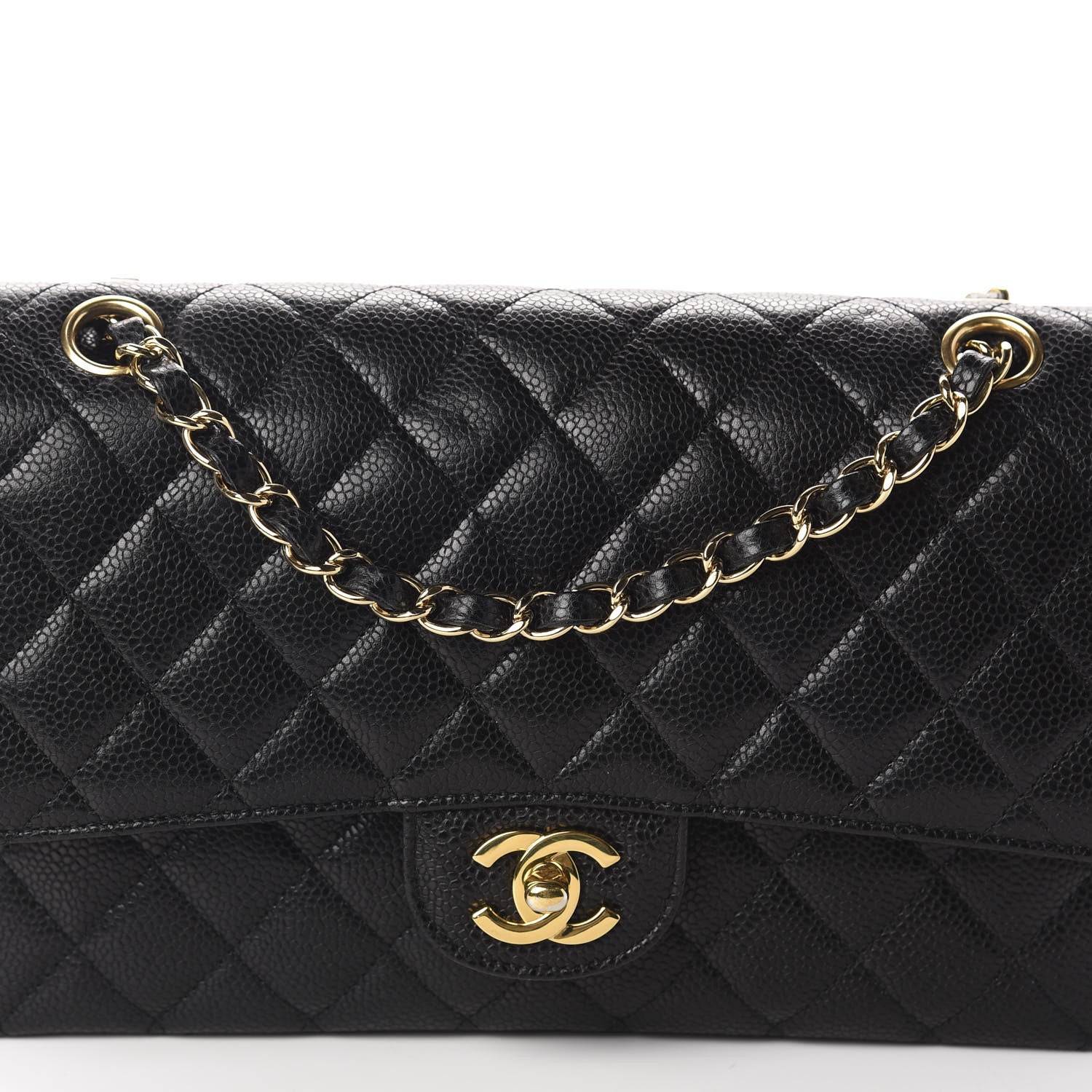 Chanel Caviar Quilted Medium Double Flap Black 10 of 11