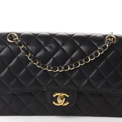Chanel Caviar Quilted Medium Double Flap Black 10 of 11