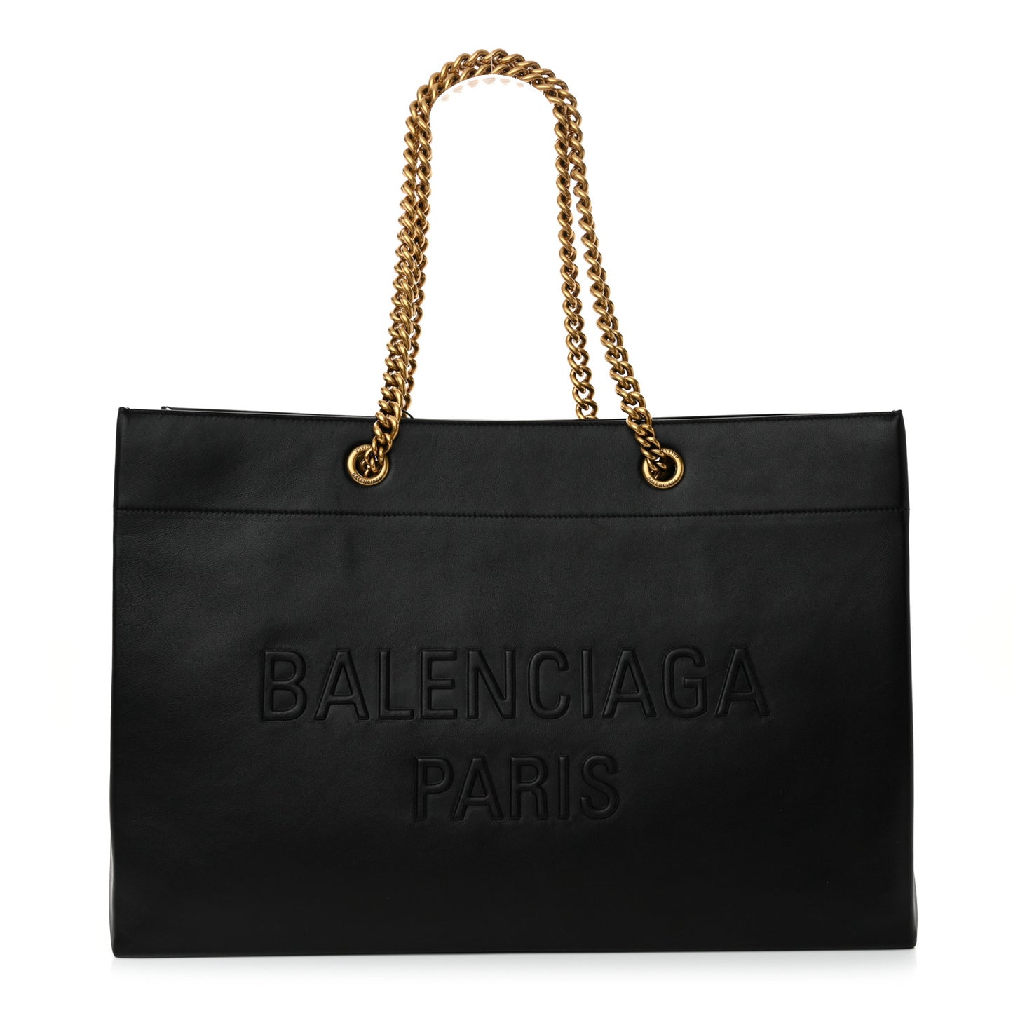 Soft Smooth Calfskin Large Duty Free Tote Black