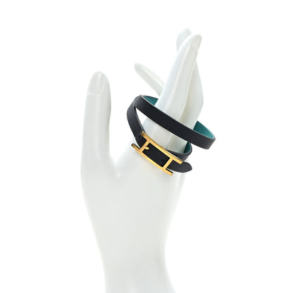 Hermes Swift Behapi Double Tour Bracelet XS Malachite Black 2 of 6
