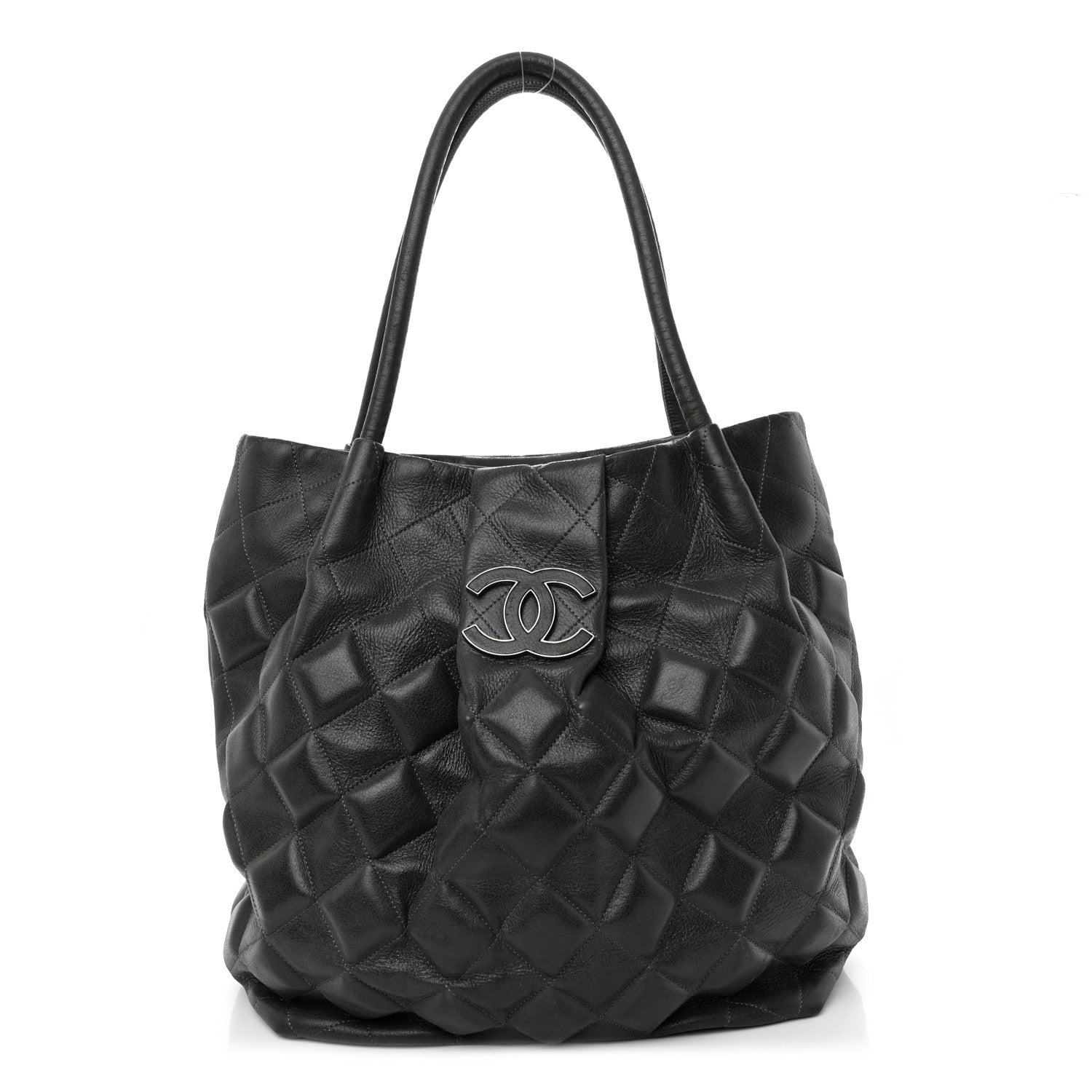 Chanel Calfskin Sloane Square Tote Grey 1 of 10