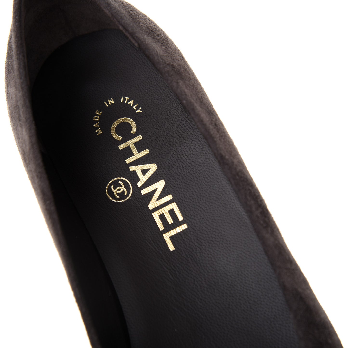 Suede Patent Camellia CC Ballerina Flat 36.5 Brown