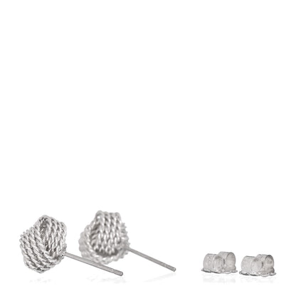 Tiffany Sterling Silver Twist Knot Earrings 3 of 4