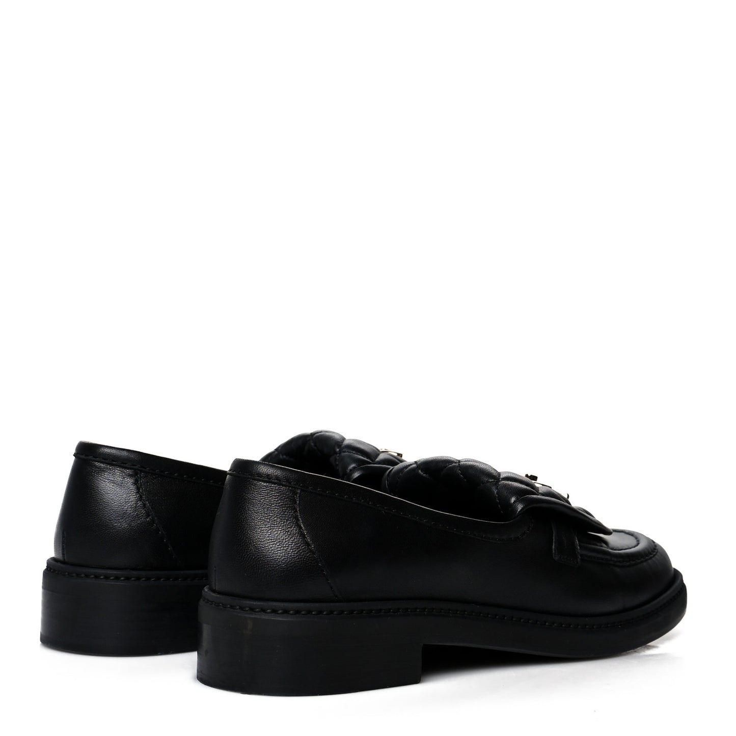Lambskin Quilted CC Turnlock Loafers 39 Black