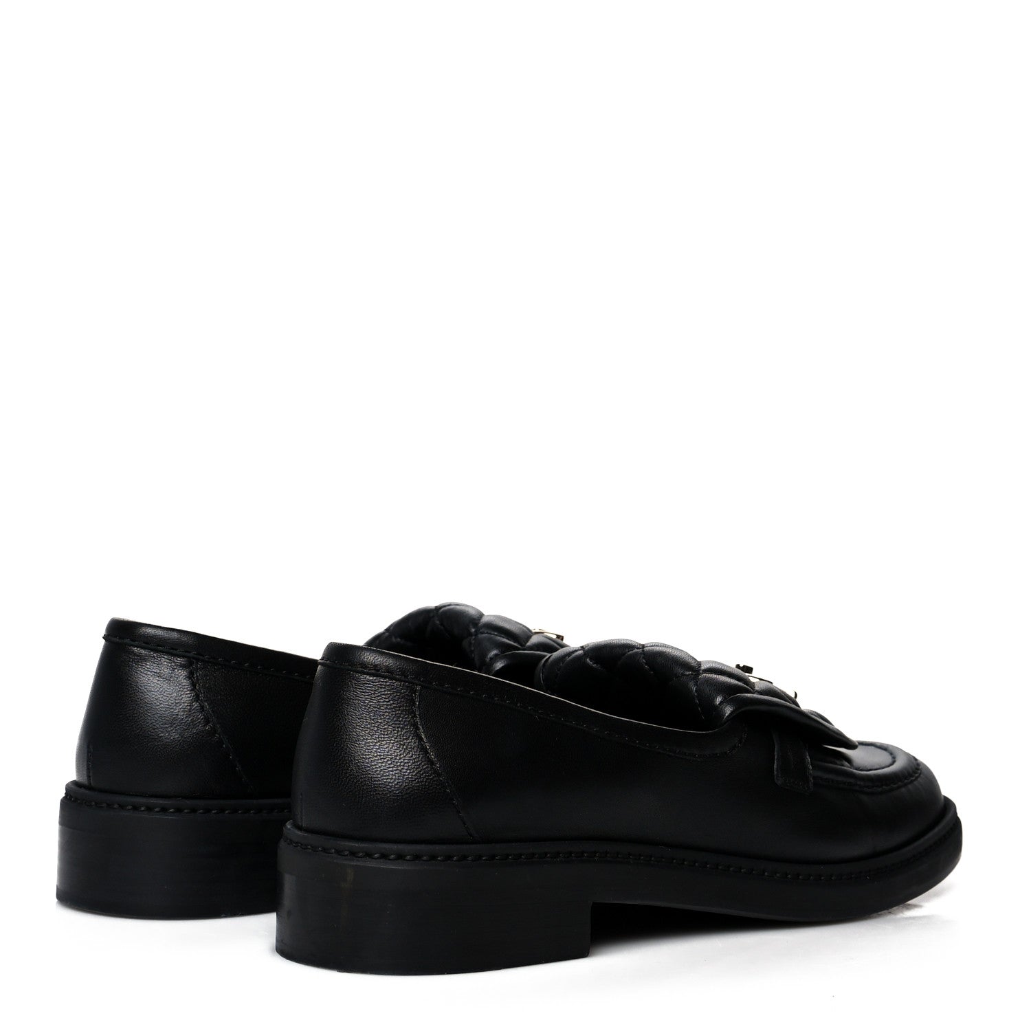 Chanel Lambskin Quilted CC Turnlock Loafers 39 Black 4 of 9