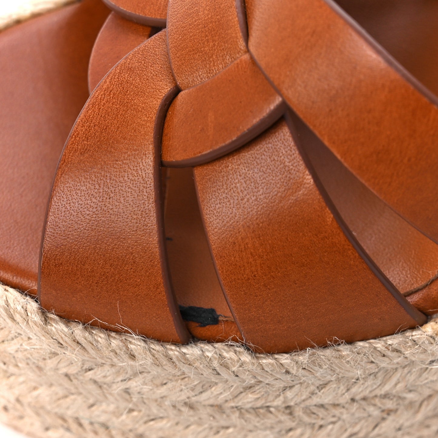 Calfskin Espadrille 85 Platform Wedge Sandals 36 Aube